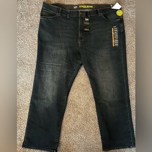 Lee Men's Dark Blue Relaxed Jeans 54x32